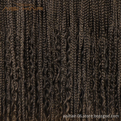 Aisi Hair Goddess Faux Locs Crochet Braids Hair Extensions Synthetic Curly End Faux Locks Braids Hairpieces For Black Women